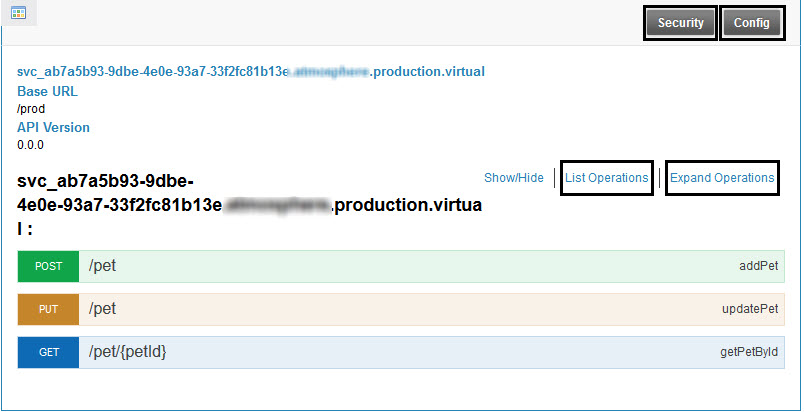 Generated API documentation: initial view