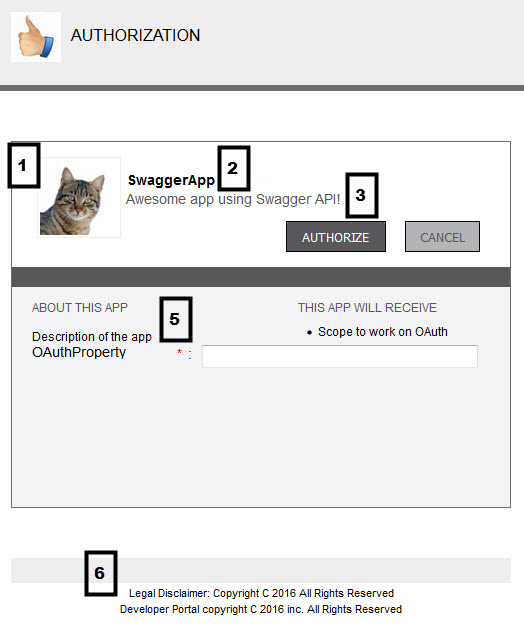 OAuth authorization page