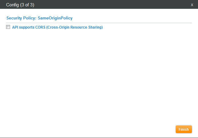 Test Client config settings for SameOriginPolicy